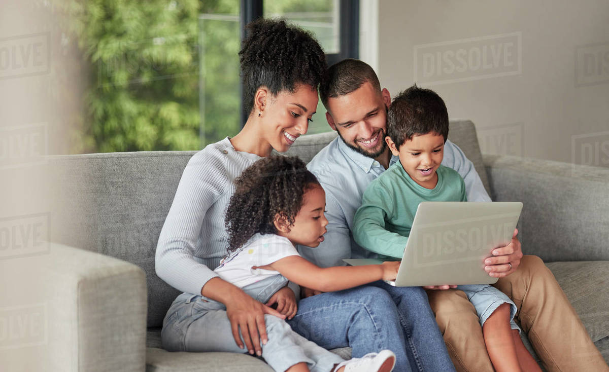 Mother and daughter with laptop